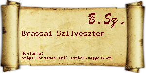 Brassai Szilveszter névjegykártya